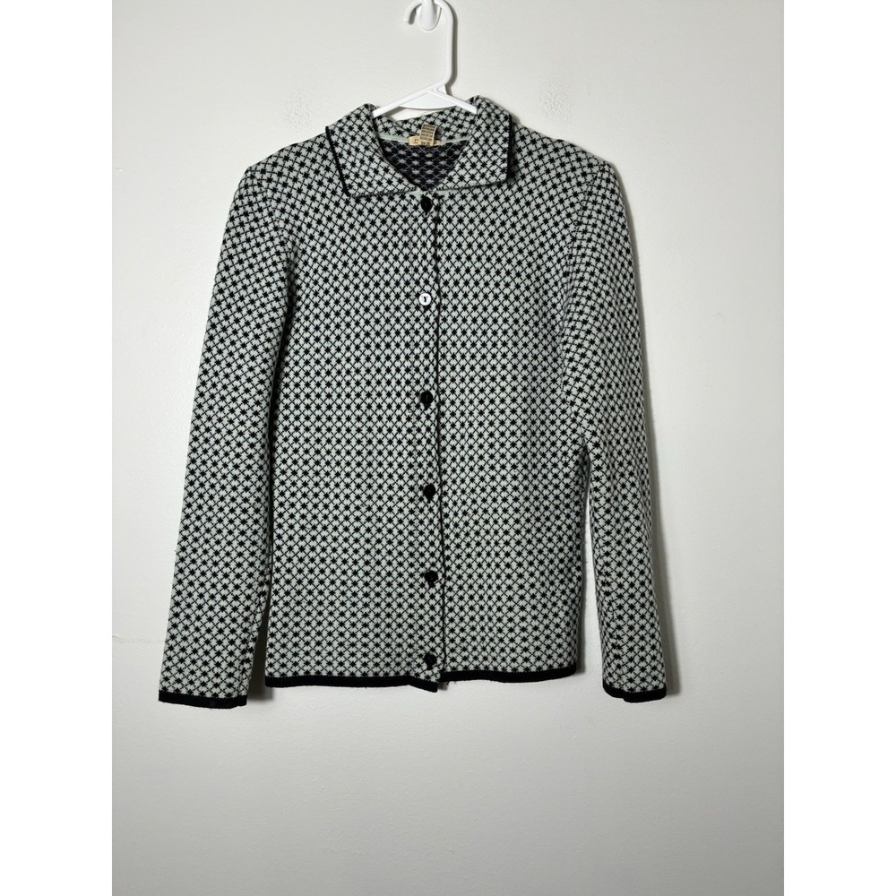 Malo Made In Italy Cardigan 100% Cashmere Sz 42 US M Preppy Quiet Luxury